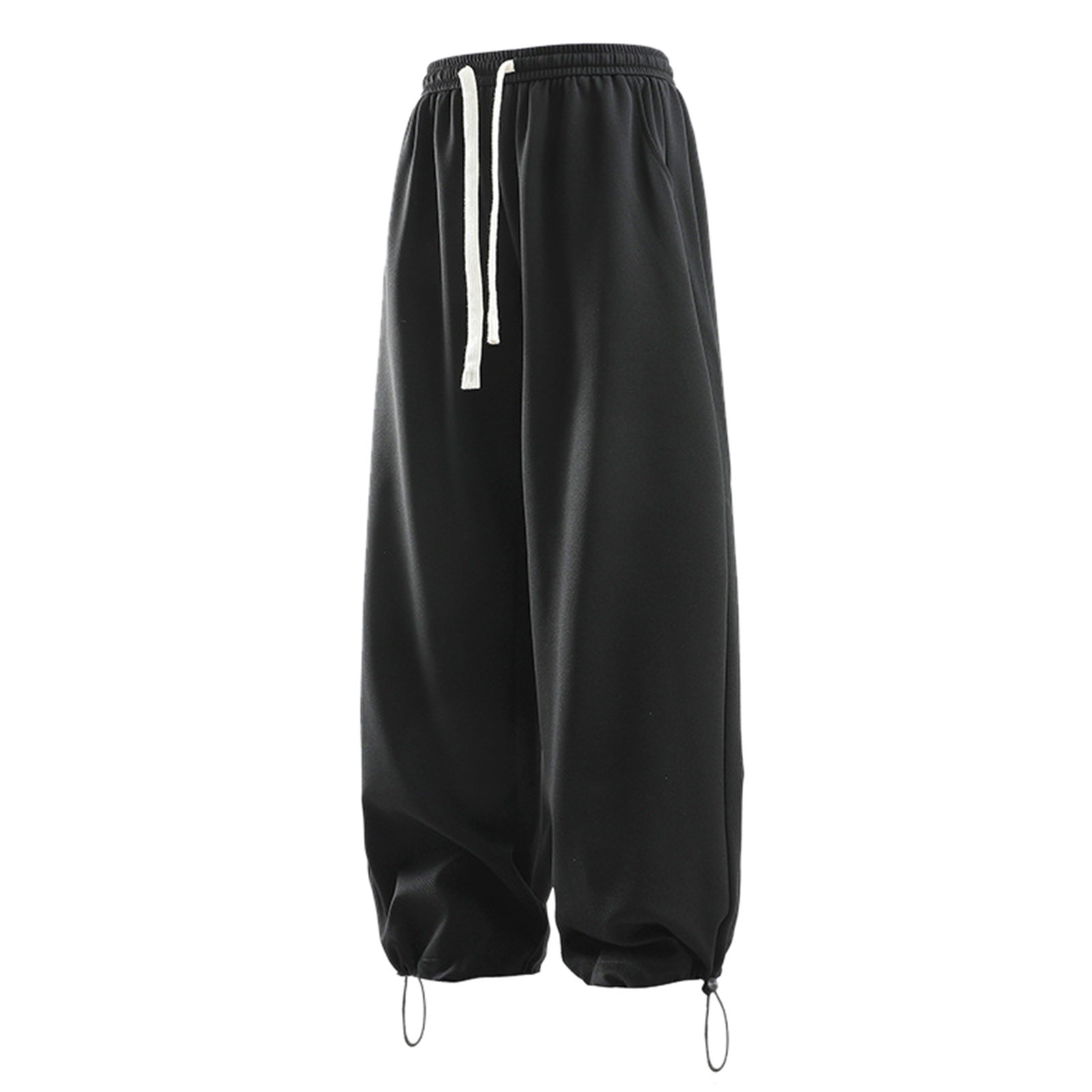 thumbnail image 2 of Pantalones cargo de senderismo para hombre: corte holgado, cintura con cordón, cinturilla elástica; pantalones deportivos informales con bolsillos utilitarios., 2 of 5